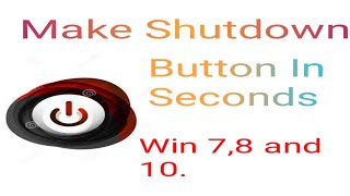 How To Make Shutdown Button for window  using bat file [upl. by Lowndes227]