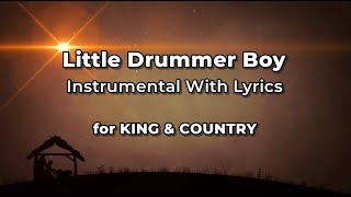 Little Drummer Boy 2020 Instrumental With Lyrics  for KING amp COUNTRY Karaoke [upl. by Vinni]