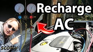 How to Recharge Car AC System Refrigerant [upl. by Normand564]