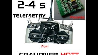 Graupner modified voltage telemetry module for 2 4s lipo [upl. by Ive]