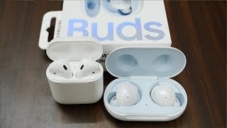 Samsung Galaxy Buds vs Apple AirPods Review [upl. by Nnylsoj]