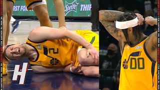 Joe Ingles SCARY LEG INJURY 😮 👀 [upl. by Renrut]