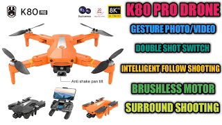 K80 pro drone  K80 Pro GPS Drone  8K Dual HD Camera Aerial Photography [upl. by Raynard]