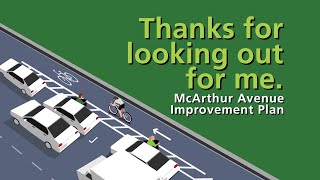 Protected bike Lanes  McArthur Avenue Improvement Plan  City of Ottawa [upl. by Hgiel779]