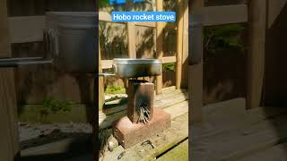 Hobo rocket stove made with wood from a skip bushcraft rocketstove outdoorcooking [upl. by Asilrak]