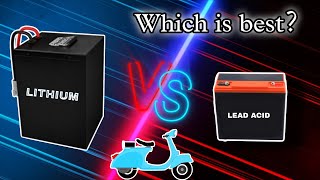 Lithium Battery vs Lead Acid Battery  Which battery is best for an electric scooter  Ev Knowledge [upl. by Shig993]