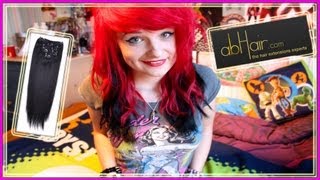 BLACK EXTENSIONS ON RED HAIR  abHaircom review [upl. by Erving374]