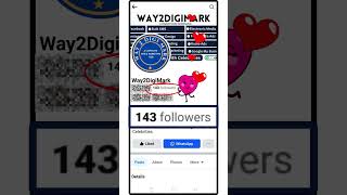 way2digimark 143 followers digitalmarketing socialmediamarketing bulksms whatsappmarketing [upl. by Dmitri91]