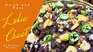 Quick amp Easy  Lobia Chaat  Recipe By Random Kitchen🌸🌸 [upl. by Colver]