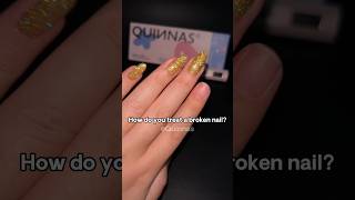 How do you treat a broken nail💅✨nails pressonnails nailart nailtutorial nailtech summernails [upl. by Wearing468]