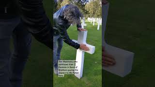 Tim Matthews who portrayed Alex Penkala in Band of Brothers visiting his grave for the 1st time [upl. by Cy847]