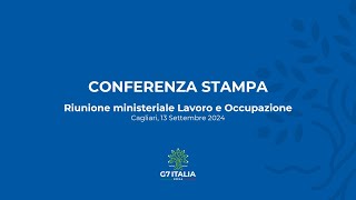 Conferenza stampa  Riunione dei Ministri G7 su Lavoro e Occupazione [upl. by Airoled]