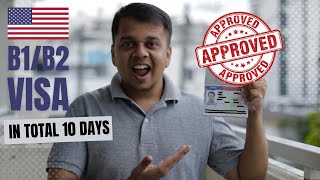 Got USA B1B2 Visa Within 10 Days  Getting Quick Appointment amp Visa Approval  Interview Questions [upl. by Anahgem]