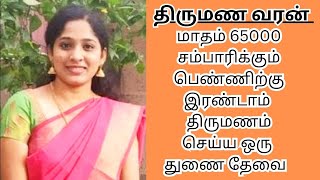 KARPAGAM 38  65000 INCOME  second marriage  second marriage tamil  TMS431 [upl. by Anirdnaxela]