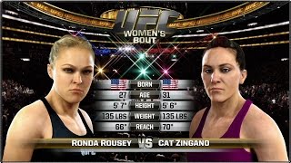 Ronda Rousey vs Cat Zingano  Full Fight  EA Sports UFC [upl. by Eseuqram]