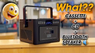 The best Bluetooth Player with Cassette Player amp CD Player  Greadio CDW16 Portable Cassette Record [upl. by Sugden]