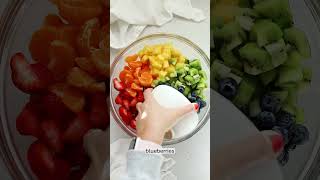 Rainbow Fruit Salad With Honey Lime Dressing [upl. by Verna903]