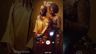 Davido  Assurance Lyrics lyricstrybe afrobeats chivido24 [upl. by Enirahtac]