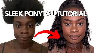 Sleek High Ponytail Tutorial for 4C Natural Hair  Easy Step by Step Guide [upl. by Leimad]