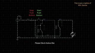 DOL Starter circuit dolstarter inductionmotors electricalengineering [upl. by Nnadroj]