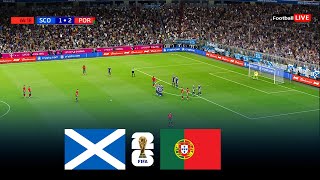 SCOTLAND vs PORTUGAL  FIFA World Cup 2026™ Qualifiers  Ronaldo 2 Free Kick Goal  Realistic PES [upl. by Ellenid775]