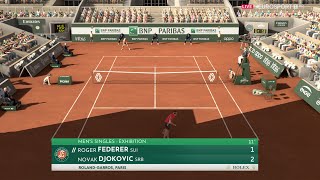 The MOST REALISTIC set I’ve ever played in a tennis game  Federer vs Djokovic in RG 🔥😍 [upl. by Irene648]