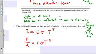 Emissivity Notes IB Physics [upl. by Seiter]