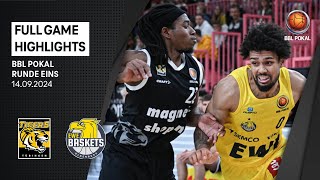 Tigers Tübingen vs EWE Baskets Oldenburg  Full Game Highlights  BBL Pokal 1 Runde  14092024 [upl. by Thaxter]