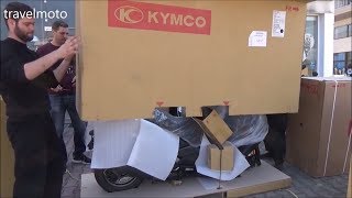 unboxing KYMCO DOWNTOWN 350cc scooter σκούτερ [upl. by Reel]