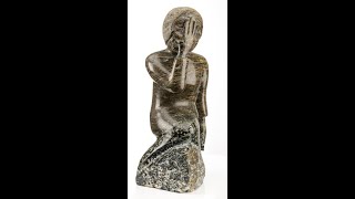 Lot 157 OVILOO TUNNILLIE Woman Emerging from Stone Covering her Face 1997 [upl. by Calesta]