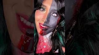 “Split Personality Horror” half Glam half Gore Halloween Transformation ib 뱅키Bangkey [upl. by Anitnamaid387]