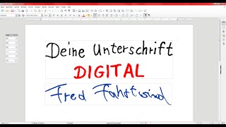 Unterschrift in Word Libre Office Bewerbung einfügen mit Handy ohne Scanner [upl. by Denys32]