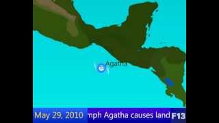 2010 Pacific Hurricane Season Animation HD [upl. by Treborsemaj]