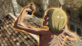 Armin Sacrificed Himself to Kill The Colossal Titan  Armin Reborn to be a Titan English Dub [upl. by Ailelc447]