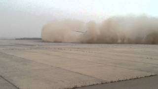 BLACKHAWK KICKING UP A LOT OF DUST in Iraq [upl. by Ellynn414]