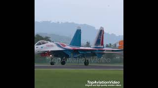 Russian Knights Aerobatic Team at LIMA airforce su35 fighter knights airshow aviation [upl. by Odom497]