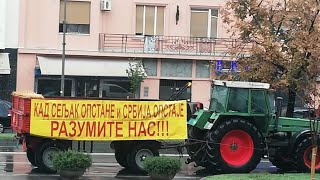 Blokada traktorima Poljoprivrednici u Novom Sadu uživo [upl. by Ytinirt]