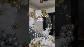 simple Birthday Decoration  balloon decoration birthday balloon decoration viral shorts baby [upl. by Nixon]