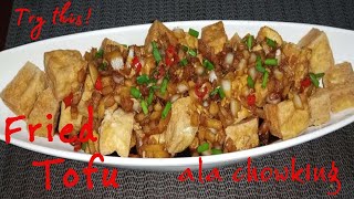 Fried Tofu with Soy Vinegar Dipping Sauce  Ala Chowking Recipe  Super yummy  Try this [upl. by Siekram]