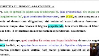 DE RE RUSTICA XII PROEMIO 4 5 6 COLUMELLA Ruolo delluomo e della donna [upl. by Ydak]