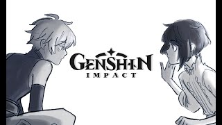 Chongyuns Invitation  Genshin Impact Comic Dub Xingyun [upl. by Easlehc]