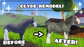 ✧CLYDESDALE REMODEL✧ Update Details  Hunting for Wild Clydes II Roblox [upl. by Anila60]