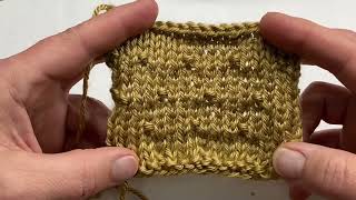 Knitting  Seed Stitch Simple [upl. by Anirrok]