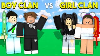 BOY Clan vs GIRL Clan Roblox Bedwars [upl. by Ahsiyk]