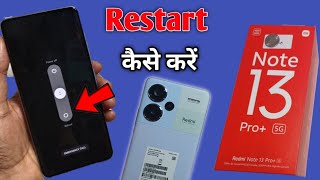 How To Show Restart Option In Redmi Note 13 Pro plusRedmi Note 13 pro 5g ko Restart kaise kare [upl. by Juxon]