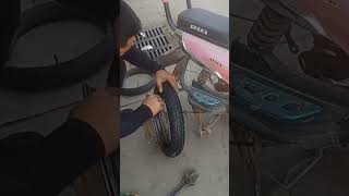 Battery car wheel motor installation process [upl. by Robinett282]