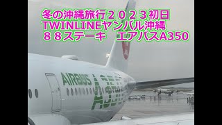 冬の沖縄旅行2023初日 エアバスA350に乗って✈ [upl. by Zweig]