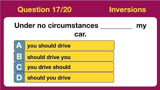 20 Questions on Inversions B2 Level Advanced English Grammar english englishgrammar grammar [upl. by Bella]