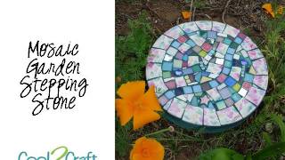 How to Make a Mosaic Stepping Stone by EcoHeidi Borchers [upl. by Sikras631]