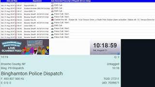 Broome County NY Live Scanner Feed [upl. by Yrrag]